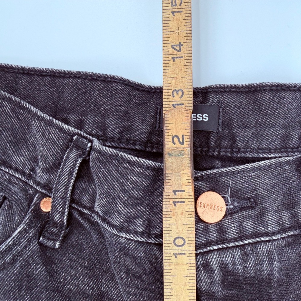 Express Wide Leg Jeans Womens 10R Black Excellent High Rise Conscious Edit - Picture 7 of 8